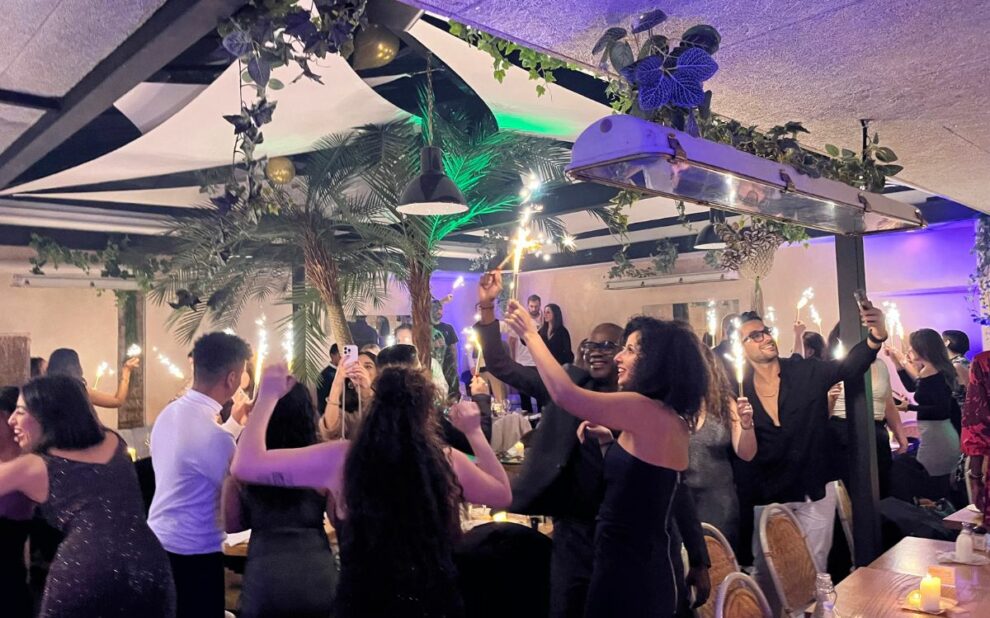 Invités dansant et s'amusant pendant une soirée de mariage animée par un DJ de mariage